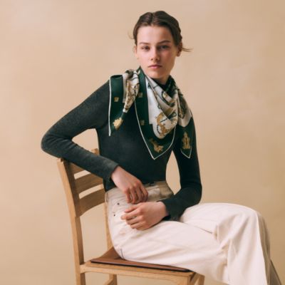 Green - Silk Scarves and Accessories for Women | Hermès Mainland China